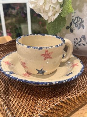 Marshall Pottery stoneware mug & plate  set